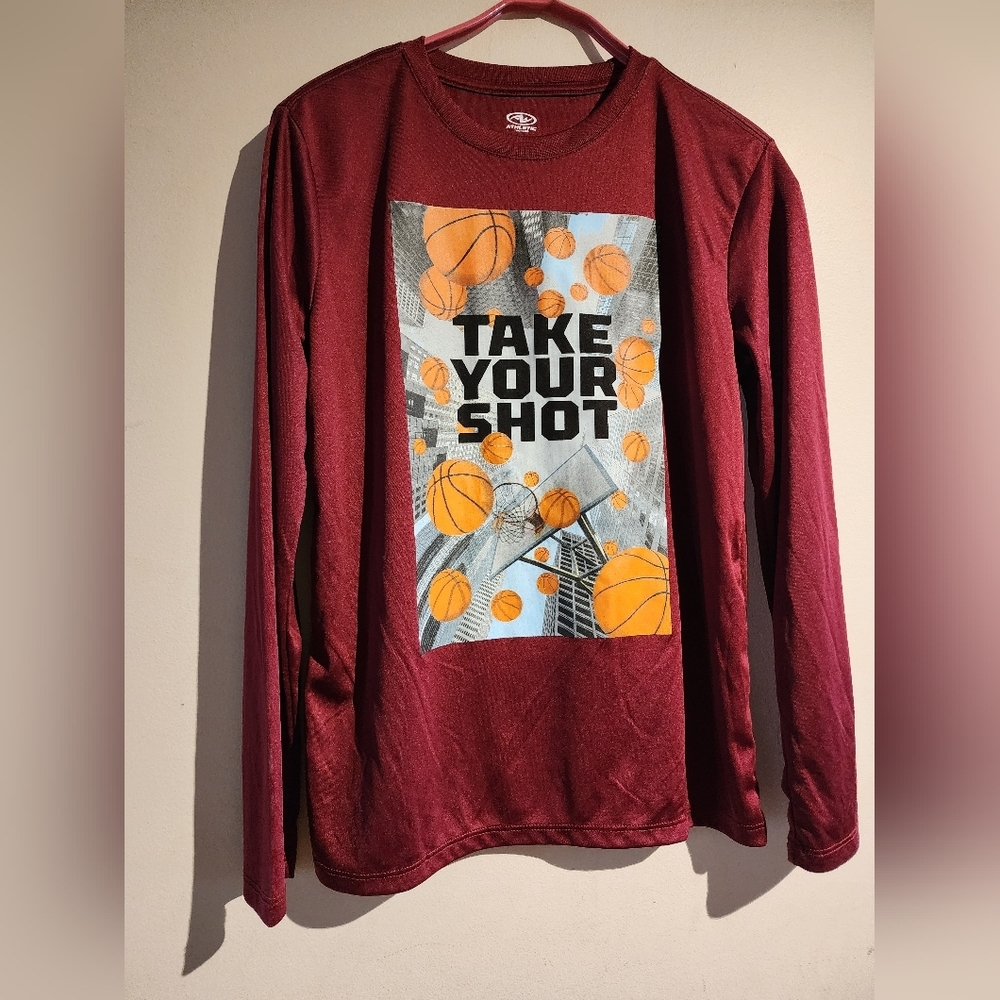 Athletic Works Boys Long Sleeve Graphic Basketball Shirt - Picture 3 of 7